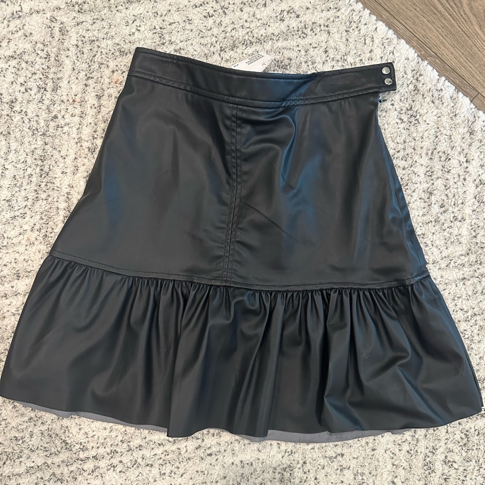 H&M faux leather skirt
